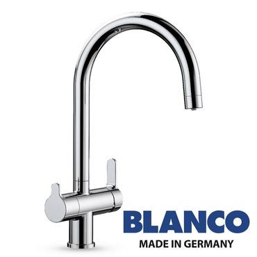 3-Wege-Armatur BLANCO TRIBUS Chrom C-Auslauf Der Wasserhahn mit 3 Anschlüssen