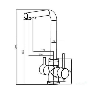 3-Wege-Wasserhahn LANDISH NKS Edelstahl Look Küchenarmatur Spültischarmatur - Photo preview 1