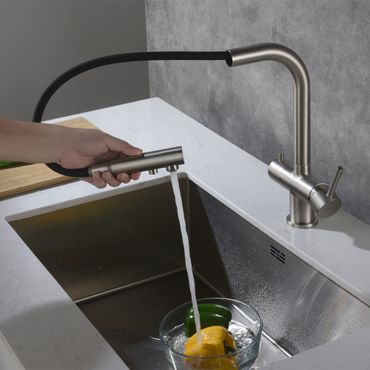 Bluewater Drei-Wege-Wasserhahn APALA mit ausziehbarer Brause - Photo preview 1