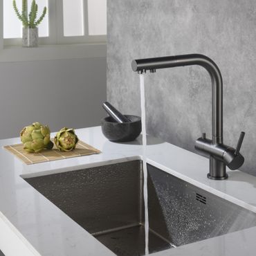 Bluewater Drei-Wege-Wasserhahn APALA mit ausziehbarer Brause - Photo preview 1