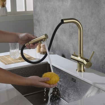 Bluewater Drei-Wege-Wasserhahn APALA mit ausziehbarer Brause - Photo preview 1