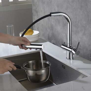 Bluewater Drei-Wege-Wasserhahn APALA mit ausziehbarer Brause - Photo preview 3