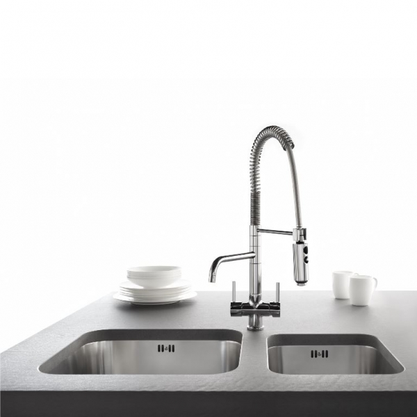 Designer Spiralfeder-Drei-Wege-Wasserhahn LUXURY 2.0, Chrom - Photo 1