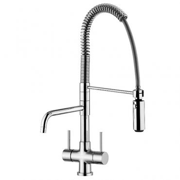 Designer Spiralfeder-Drei-Wege-Wasserhahn LUXURY 2.0, Chrom - Photo preview 0