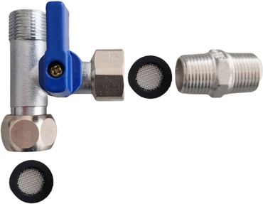Absperrhahn Absperrventil Adapter T-Stück verschiedene Größen zum Anschluss von Wasserfilter - Photo preview 5
