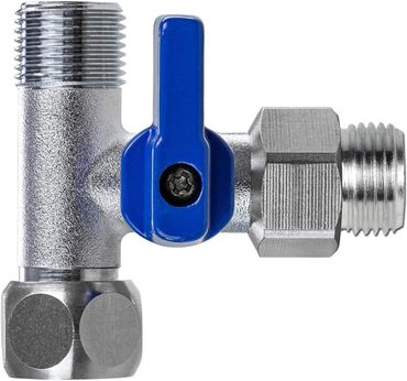Absperrhahn Absperrventil Adapter T-Stück verschiedene Größen zum Anschluss von Wasserfilter - Photo preview 4