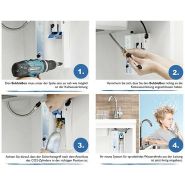 Untertisch-Wassersprudler BubbleBox inkl. Zapfhahn Edelstahl verchromt - Photo preview 5