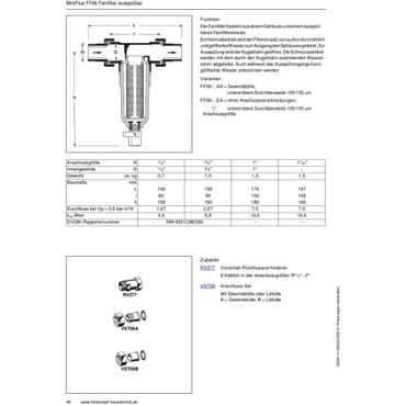 Ausspülbarer Feinfilter Honeywell MiniPlus-FF DVGW. DN15, DN20, DN25, DN32 - Photo preview 3