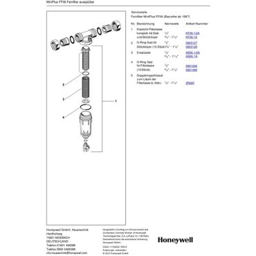 Ausspülbarer Feinfilter Honeywell MiniPlus-FF DVGW. DN15, DN20, DN25, DN32 - Photo preview 5