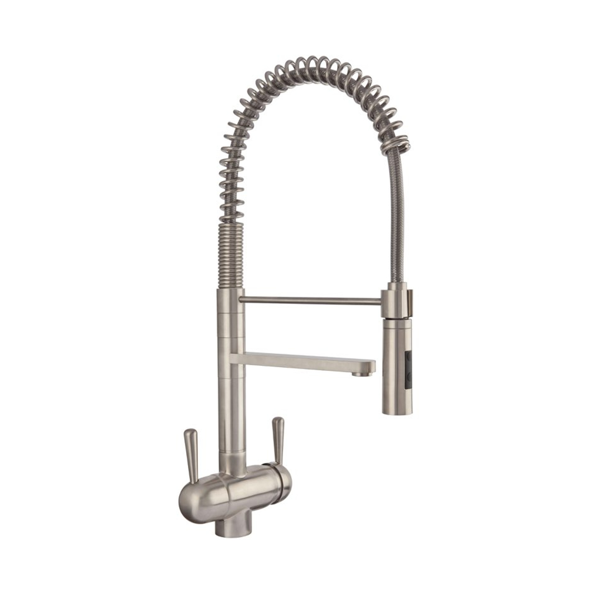 Designer Spiralfeder-3-Wege-Wasserhahn LUXURY VEGA, NKS Edelstahl Optik - Photo 0