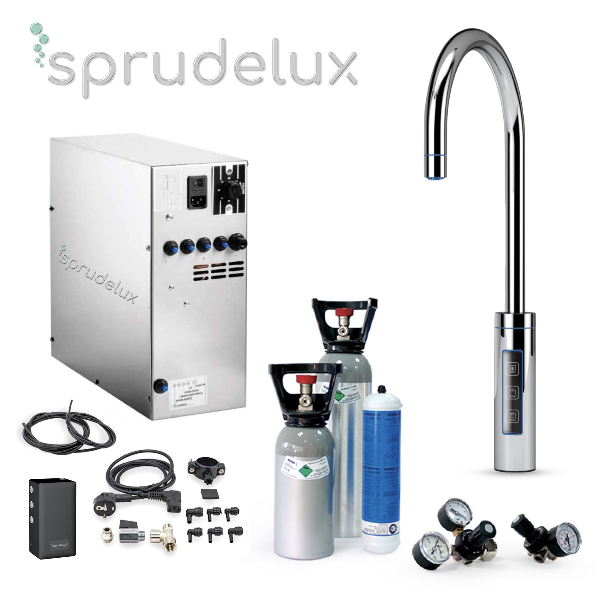 Untertisch-Trinkwassersystem INOX inkl. 3-Wege-Touch-Zusatzarmatur C- / U-Auslauf - Photo 0
