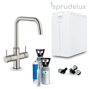 Untertisch-Tafelwassersystem SPRUDELUX® POWER SODA inkl. 5-Wege-Armatur ESTETICA Edelstahl Massiv - Photo preview 10