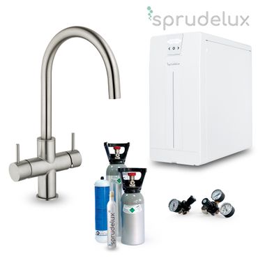 Untertisch-Tafelwassersystem SPRUDELUX® POWER SODA inkl. 5-Wege-Armatur UNICA Edelstahl Massiv - Photo preview 3