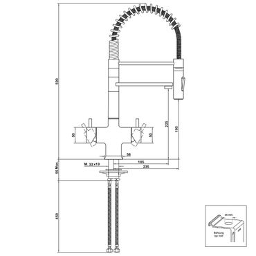 Untertisch-Tafelwassersystem SPRUDELUX® POWER SODA inkl. 5-Wege-Armatur LUXURY 59 cm - Photo preview 9