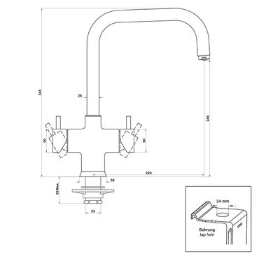 Untertisch-Tafelwassersystem SPRUDELUX® POWER SODA inkl. 5-Wege-Armatur NOBIUS U-Auslauf - Photo preview 5