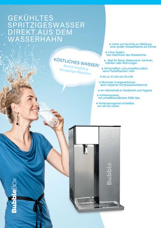 Auftisch-Trinkwassersprudler BubbleBox AQUA | Profi-Wassersprudler für Büro, Privathaushalt und Wohnungen - Photo preview 1