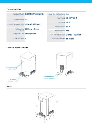 Auftisch-Trinkwassersprudler BubbleBox AQUA | Profi-Wassersprudler für Büro, Privathaushalt und Wohnungen - Photo preview 2