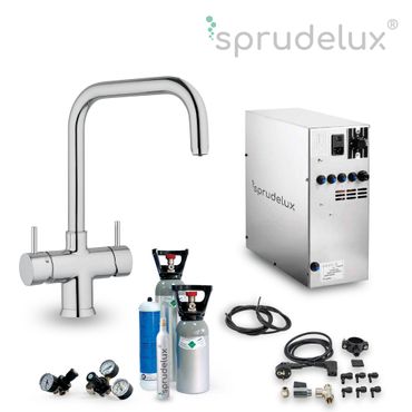 Untertisch-Tafelwassersystem SPRUDELUX® INOX inkl. 5-Wege-Armatur NOBIUS U-Auslauf - Photo preview 0