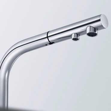 Untertisch-Wassersprudler SODALINO + Designer 3-Wege-Brause-Armatur Blanco Chrom - Photo preview 6