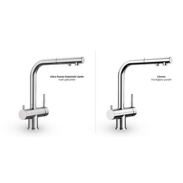 Untertisch-Wassersprudler SODALINO + Designer 3-Wege-Brause-Armatur Blanco Chrom - Photo preview 15