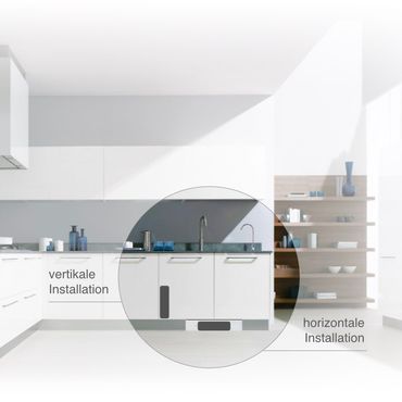 Untertisch-Wassersprudler SODALINO + Designer 3-Wege-Brause-Armatur Blanco Chrom - Photo preview 12