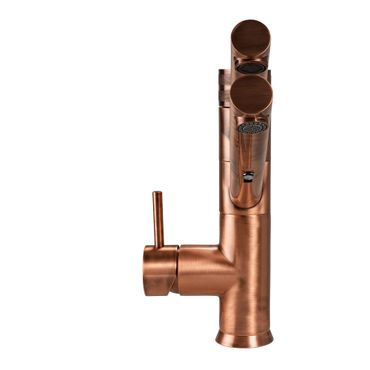 3-Wege-Wasserhahn mit ausziehbarer Brause CUCINA IDEALE, Kupferoptik gebürstet - Photo preview 6