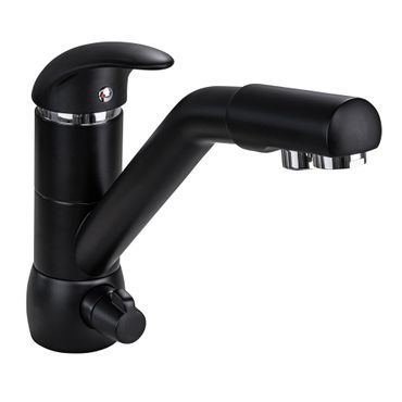 3-Wege-Wasserhahn JUPITER, Schwarz Matt - Photo preview 0