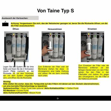 Ersatzfilter WAPURA TT Filter Kohle GAC 8″ EM Osmoseanlage Quick-Change Typ S/W - Photo preview 1