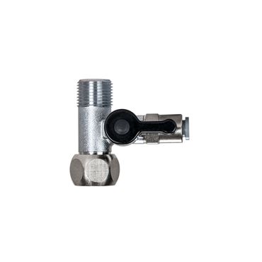 Absperrhahn Absperrventil Adapter T-Stück 3/8 AG x 1/4 QC x 3/8 ÜM zum Anschluss von Wasserfilter - Photo preview 2