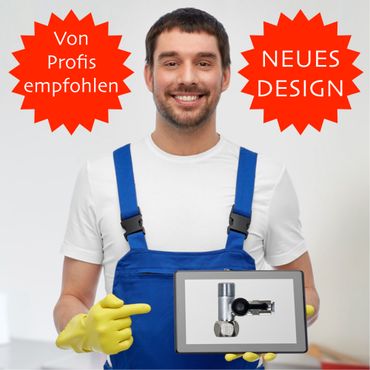 Absperrhahn Absperrventil Adapter T-Stück 3/8 AG x 1/4 QC x 3/8 ÜM zum Anschluss von Wasserfilter - Photo preview 4