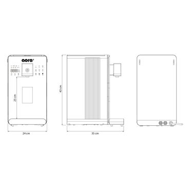 AORA Auftisch-Umkehrosmoseanlage mit Wasserstoff-Ionisator und Heißwasserfunktion NEUHEIT - Photo preview 5