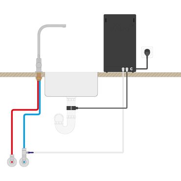 AORA Auftisch-Umkehrosmoseanlage mit Wasserstoff-Ionisator und Heißwasserfunktion NEUHEIT - Photo preview 2
