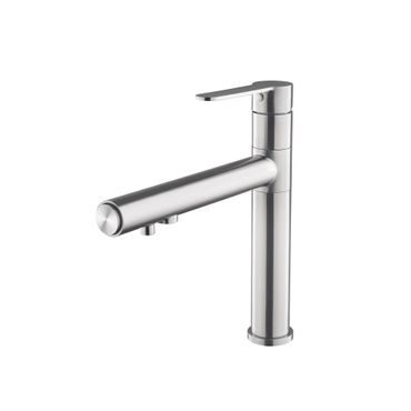 PURIUS INOX 3 Wege Wasserhahn aus Edelstahl | 360° drehbare Küchenarmatur aus massiven 304 Edelstahl - Photo preview 0