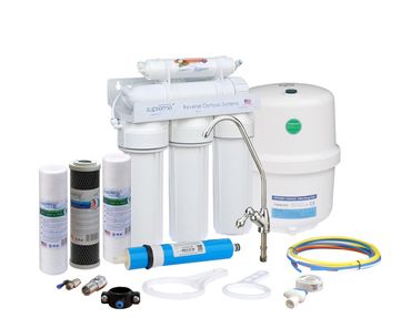 5 Stufen Umkehrosmoseanlage Trinkwasseranlage Supreme-RO5 Trinkwasserfilter mit Pumpe