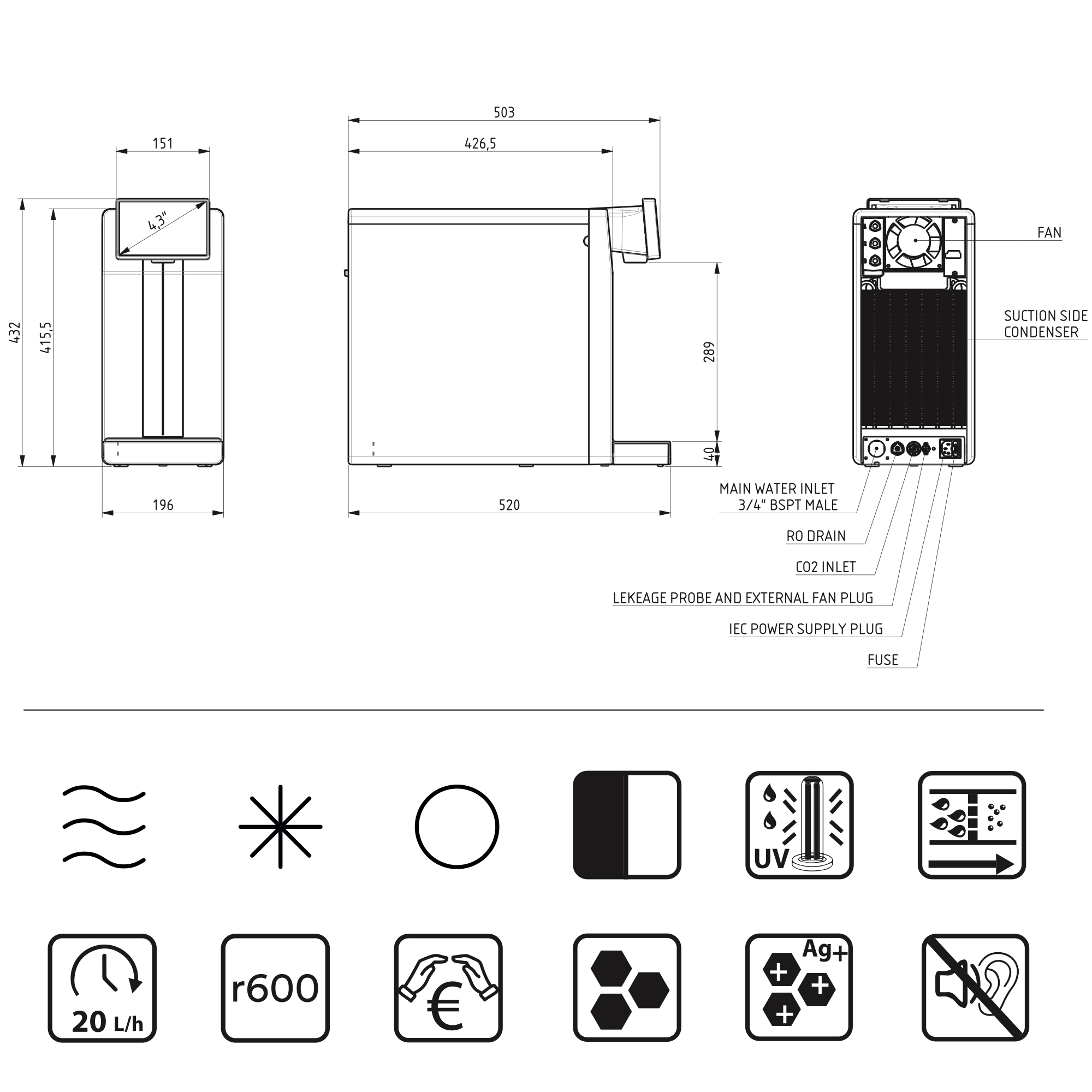 Auftisch-Trinkwassersystem SPRUDELUX® POWER SODA 2.0 Full-Touch Weiß - Photo 13