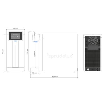 Auftisch-Trinkwassersystem SPRUDELUX® POWER SODA 2.0 Full-Touch Weiß - Photo preview 4