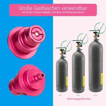 Adapter-Hochdruckschlauch für größere CO2 Flaschen geeignet für Wassersprudler SODASTREAM DUO QUICK CONNECT QC, Art und Terra - Photo preview 2
