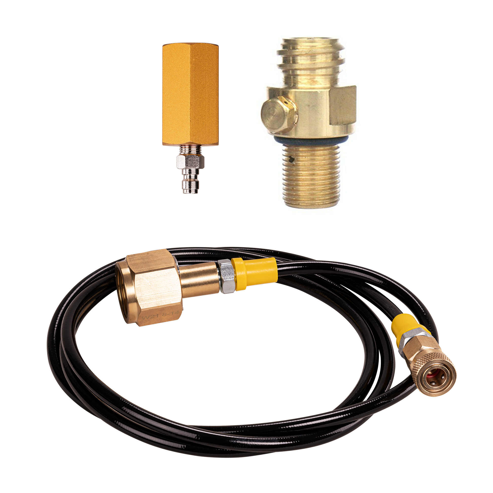 Adapter-Hochdruckschlauch für größere CO2 Flaschen geeignet für unterschiedliche Wassersprudler, Sodastream, Grohe, Soda Max, etc. - Photo 0