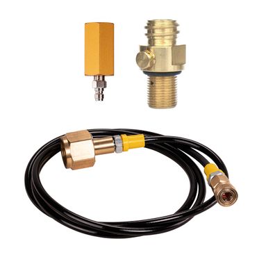 Adapter-Hochdruckschlauch für größere CO2 Flaschen geeignet für unterschiedliche Wassersprudler, Sodastream, Grohe, Soda Max, etc. - Photo preview 0