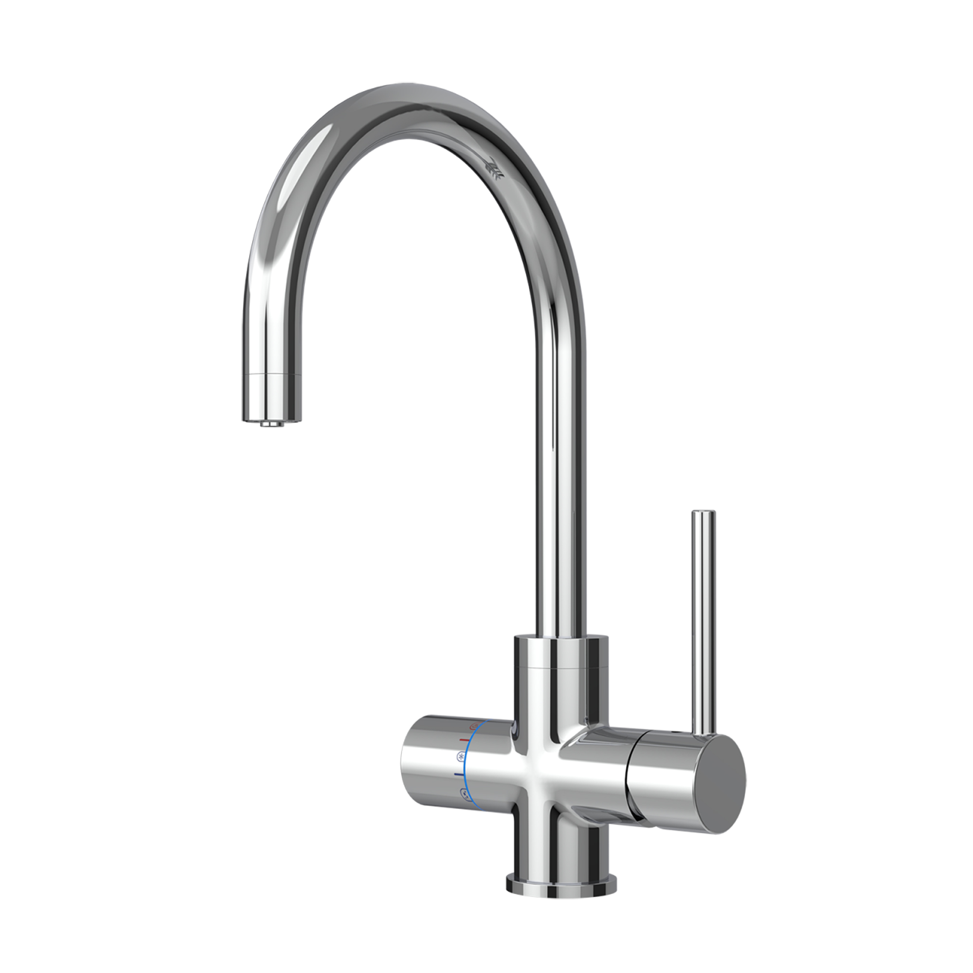 SPRUDELUX® 5-Wege-Armatur C-Auslauf Chrom für Untertisch-Tafelwasseranlage Diamond FLAME - Photo 1