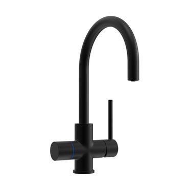 SPRUDELUX® 5-Wege-Armatur C-Auslauf schwarz für Untertisch-Tafelwasseranlage Diamond FLAME - Photo preview 4