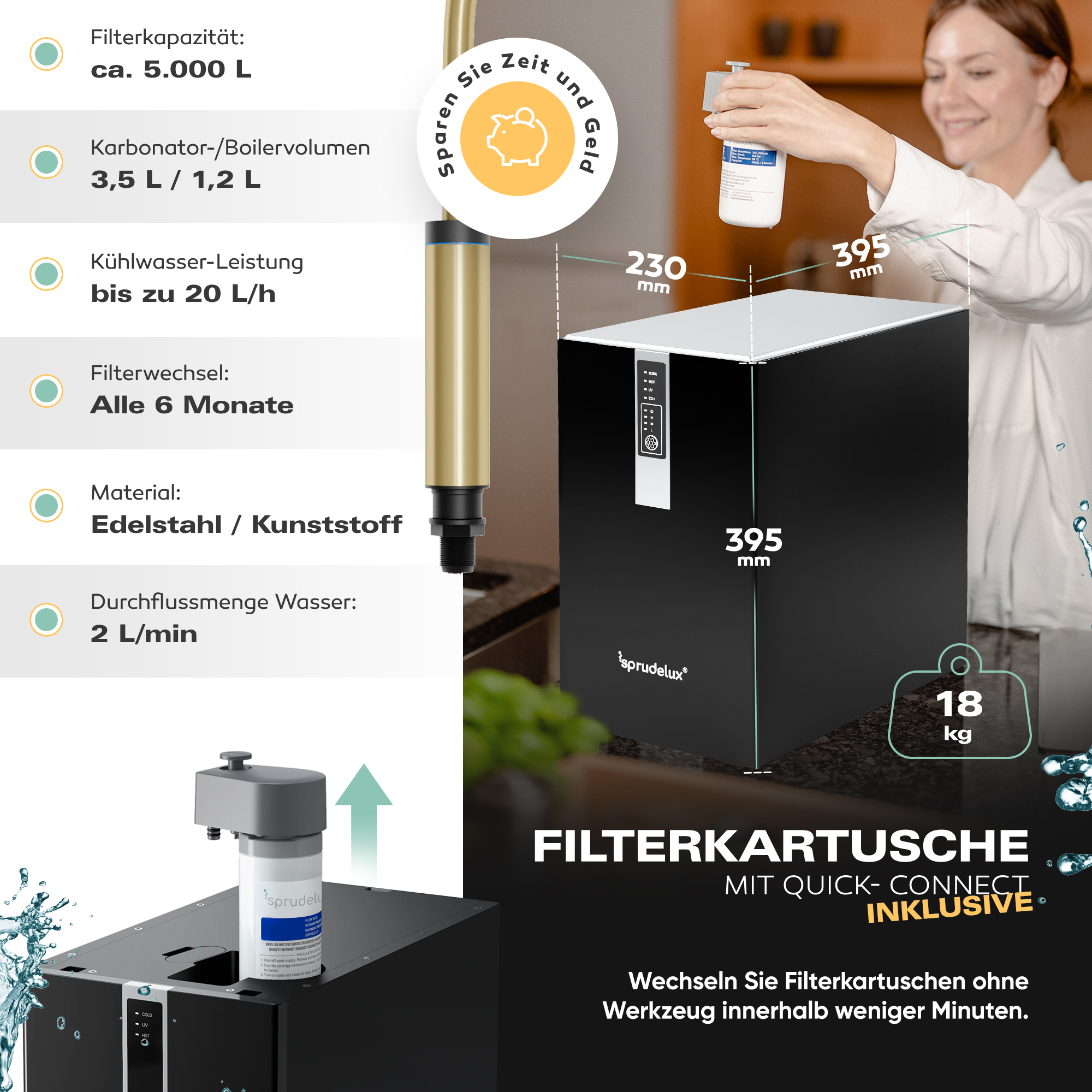 Untertisch-Tafelwasseranlage Diamond FLAME 100°C  - Photo 12