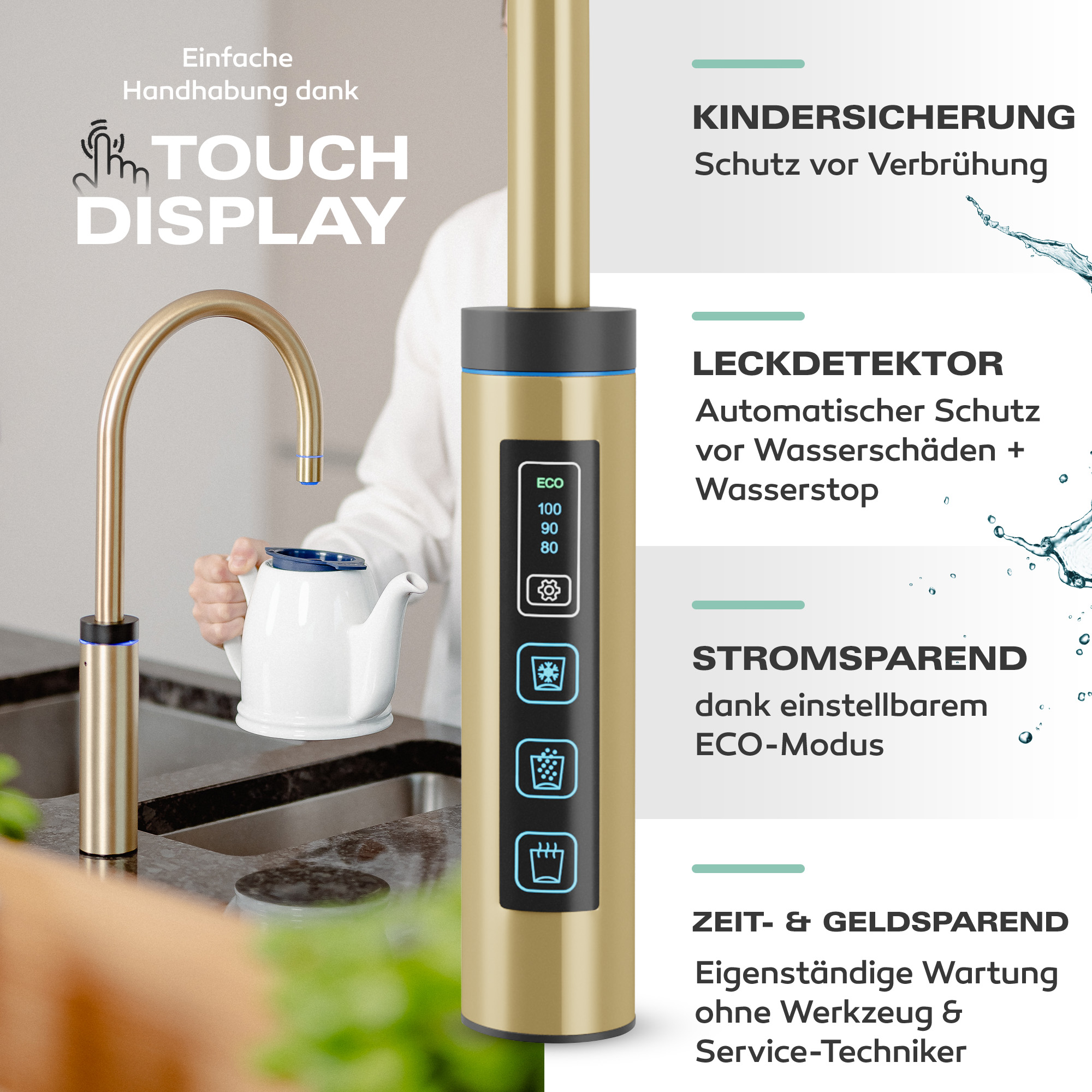 Untertisch-Tafelwasseranlage Diamond FLAME 100°C  - Photo 10