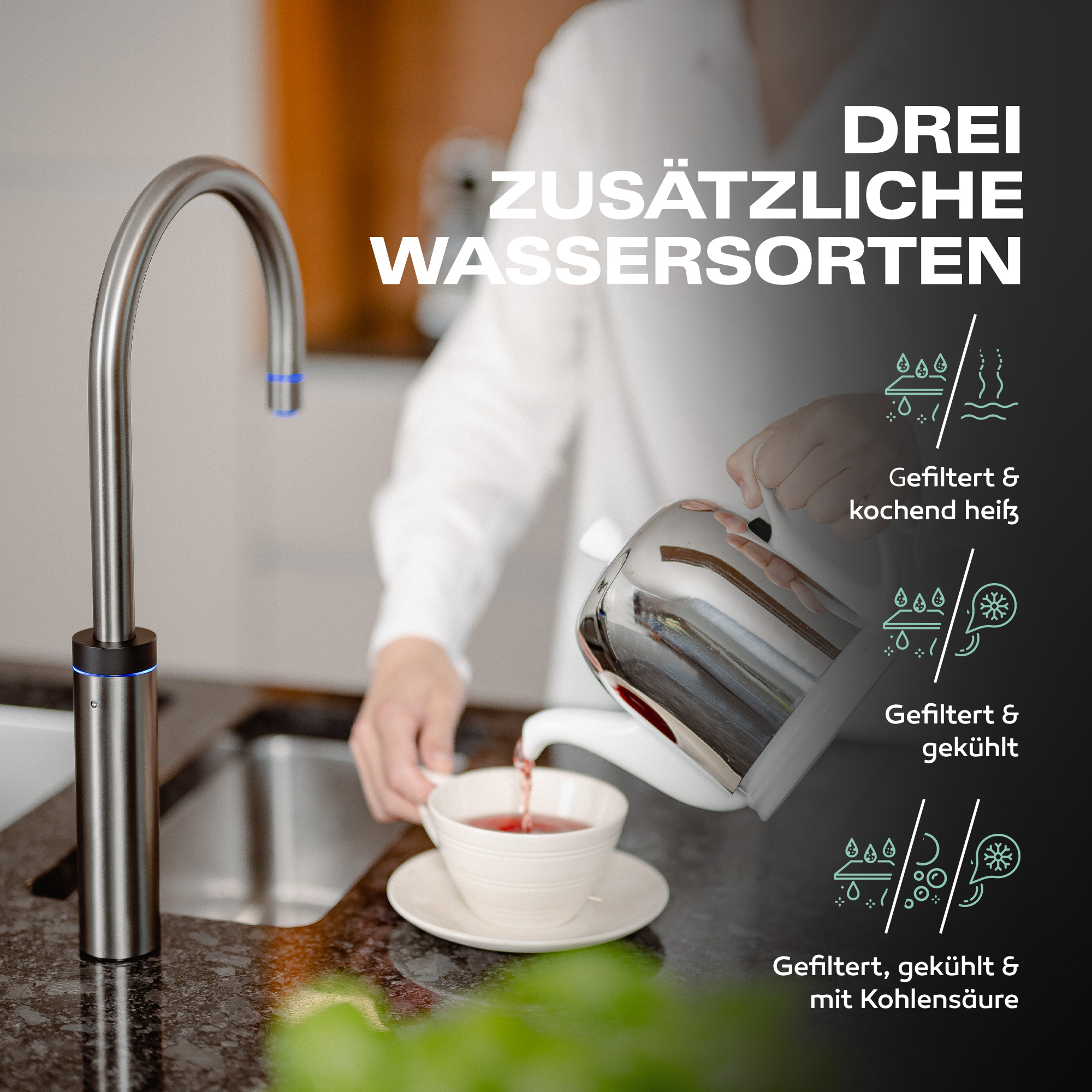 Untertisch-Tafelwasseranlage Diamond FLAME 100°C  - Photo 13