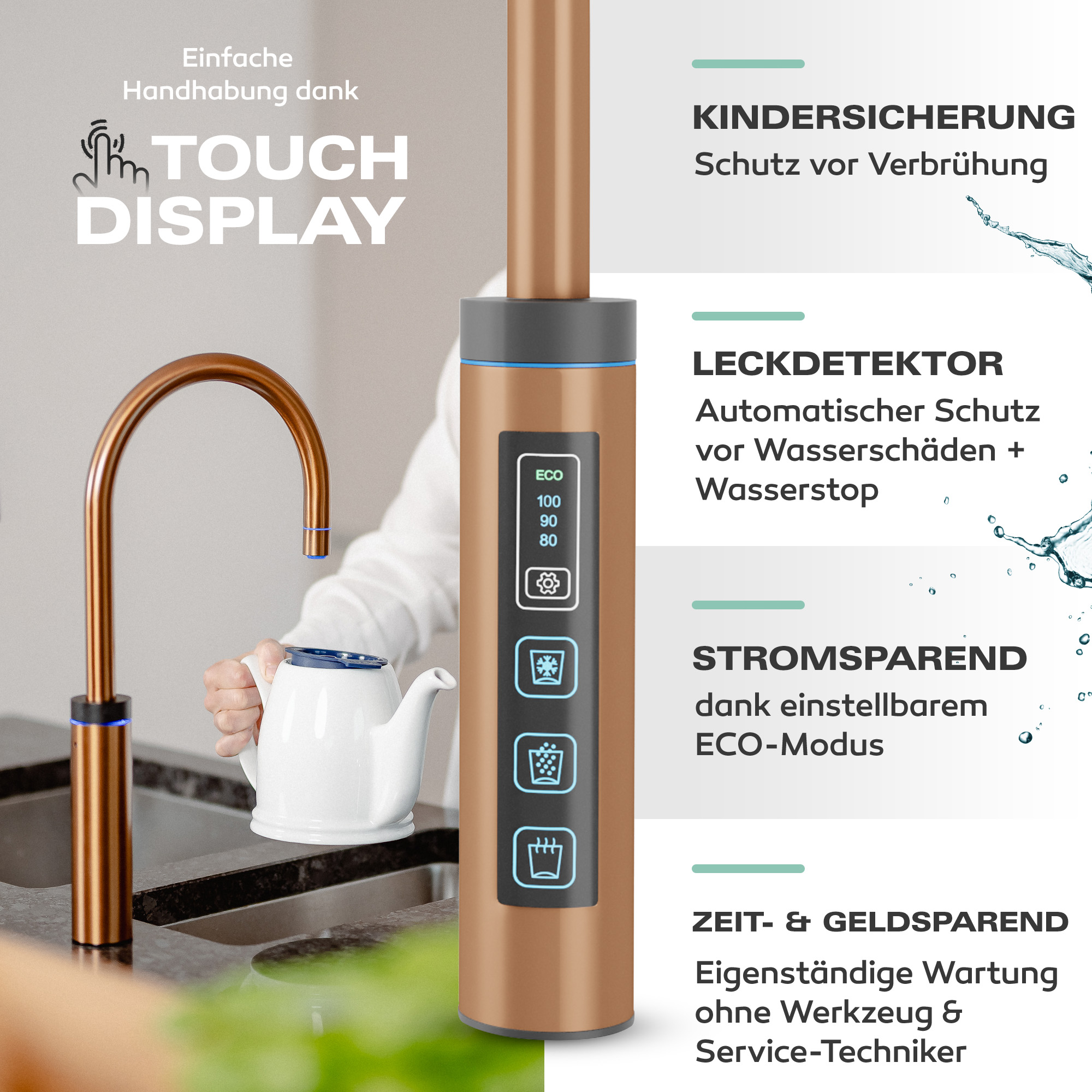 Untertisch-Tafelwasseranlage Diamond FLAME 100°C  - Photo 10