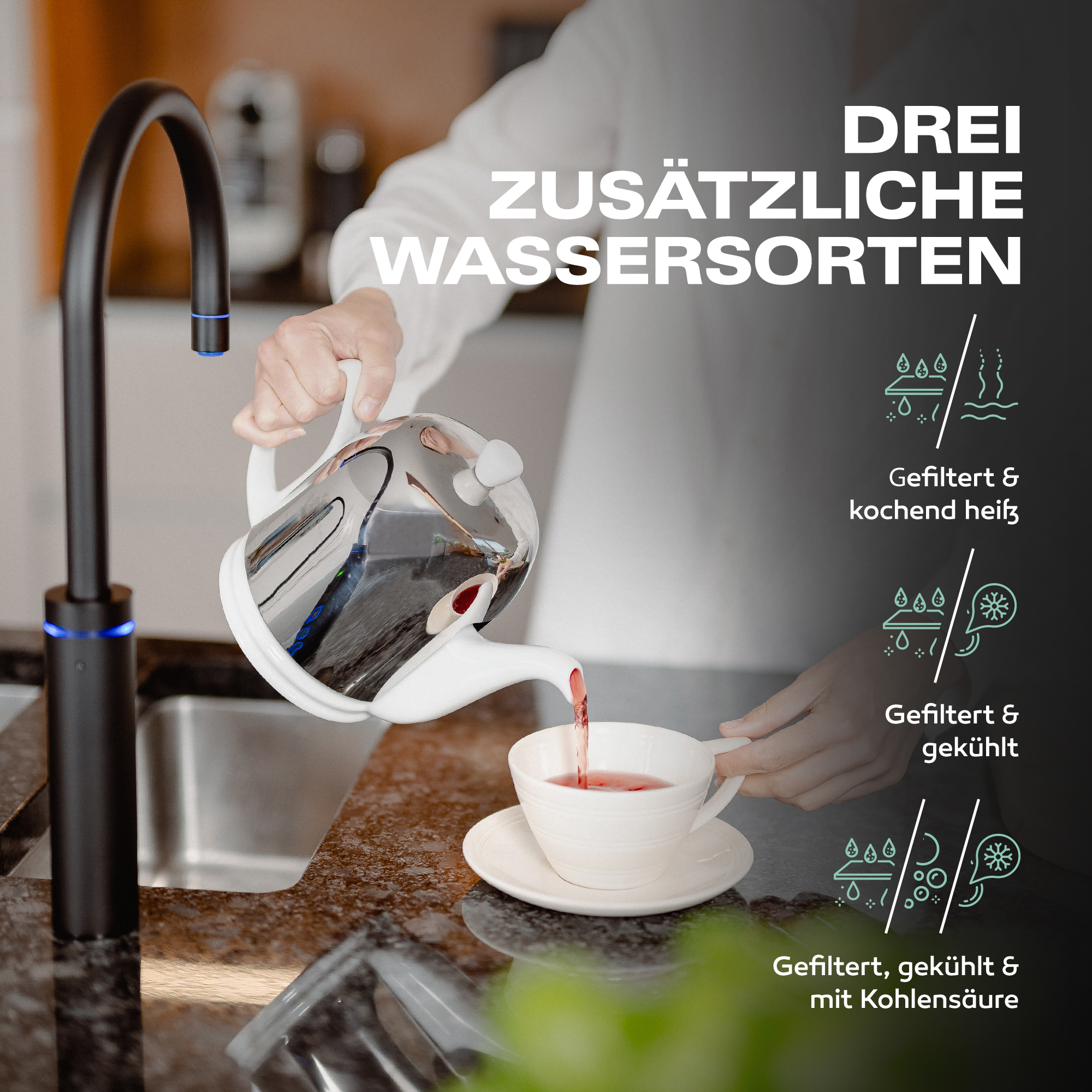 Untertisch-Tafelwasseranlage Diamond FLAME 100°C  - Photo 13