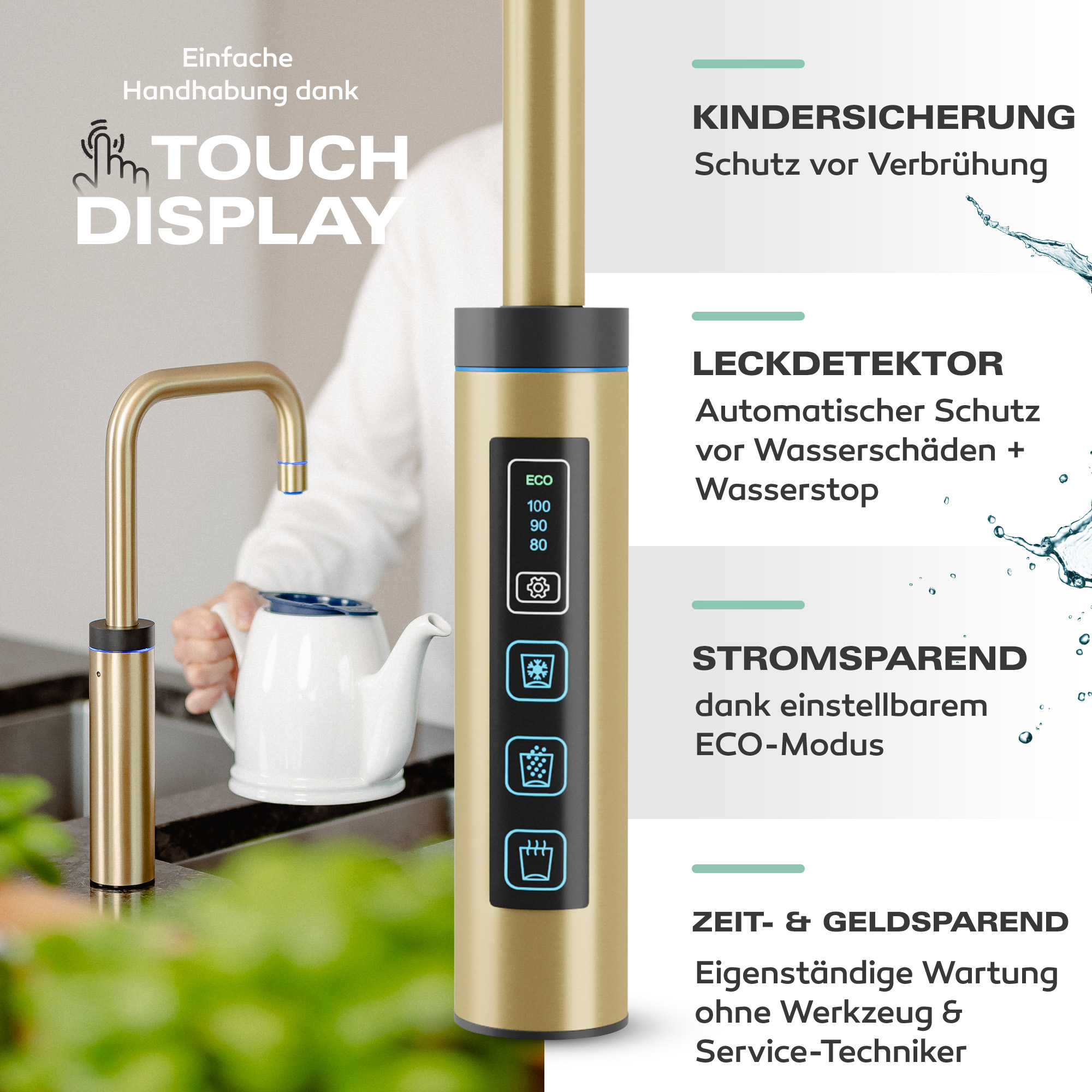 Untertisch-Tafelwasseranlage Diamond FLAME 100°C  - Photo 10