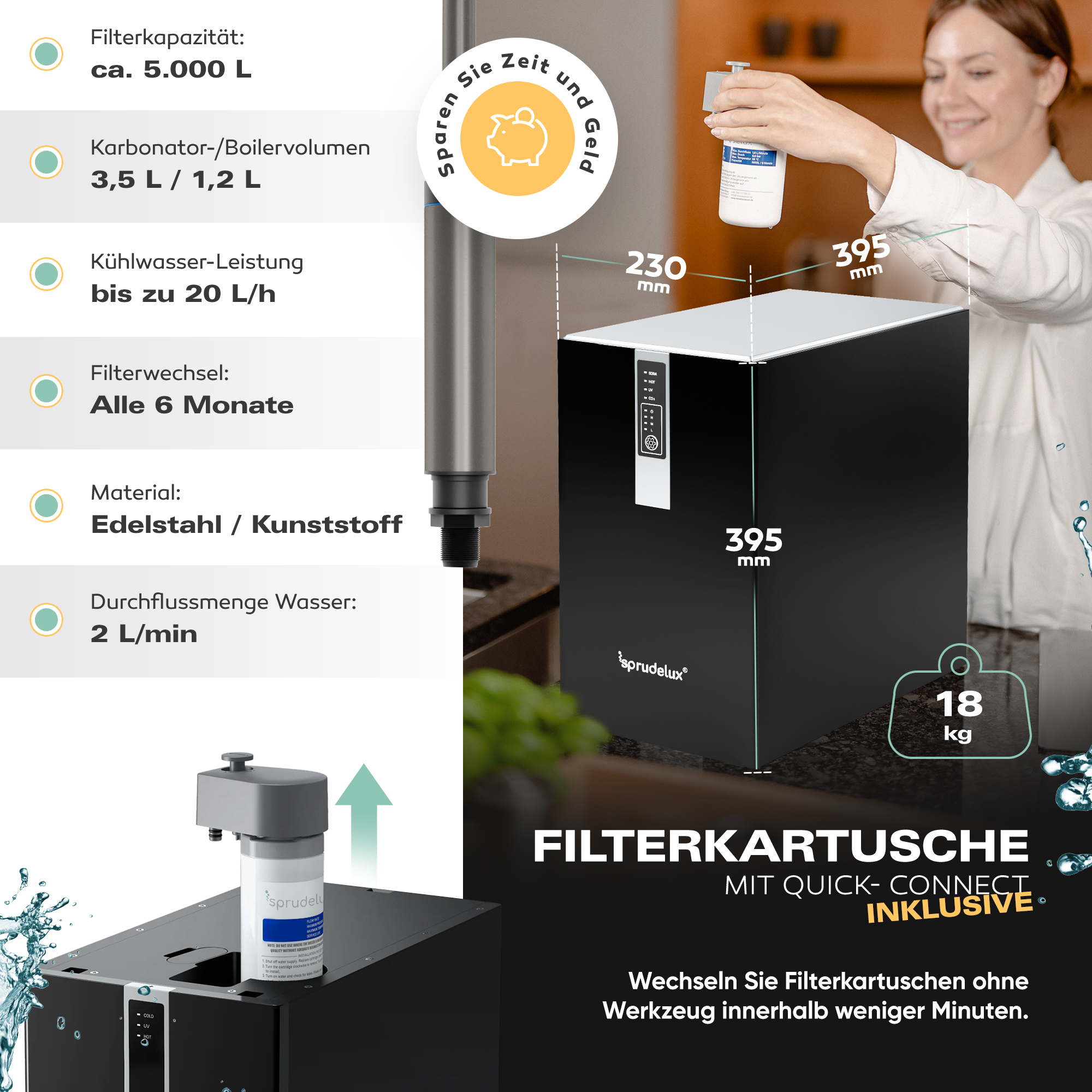 Untertisch-Tafelwasseranlage Diamond FLAME 100°C  - Photo 15