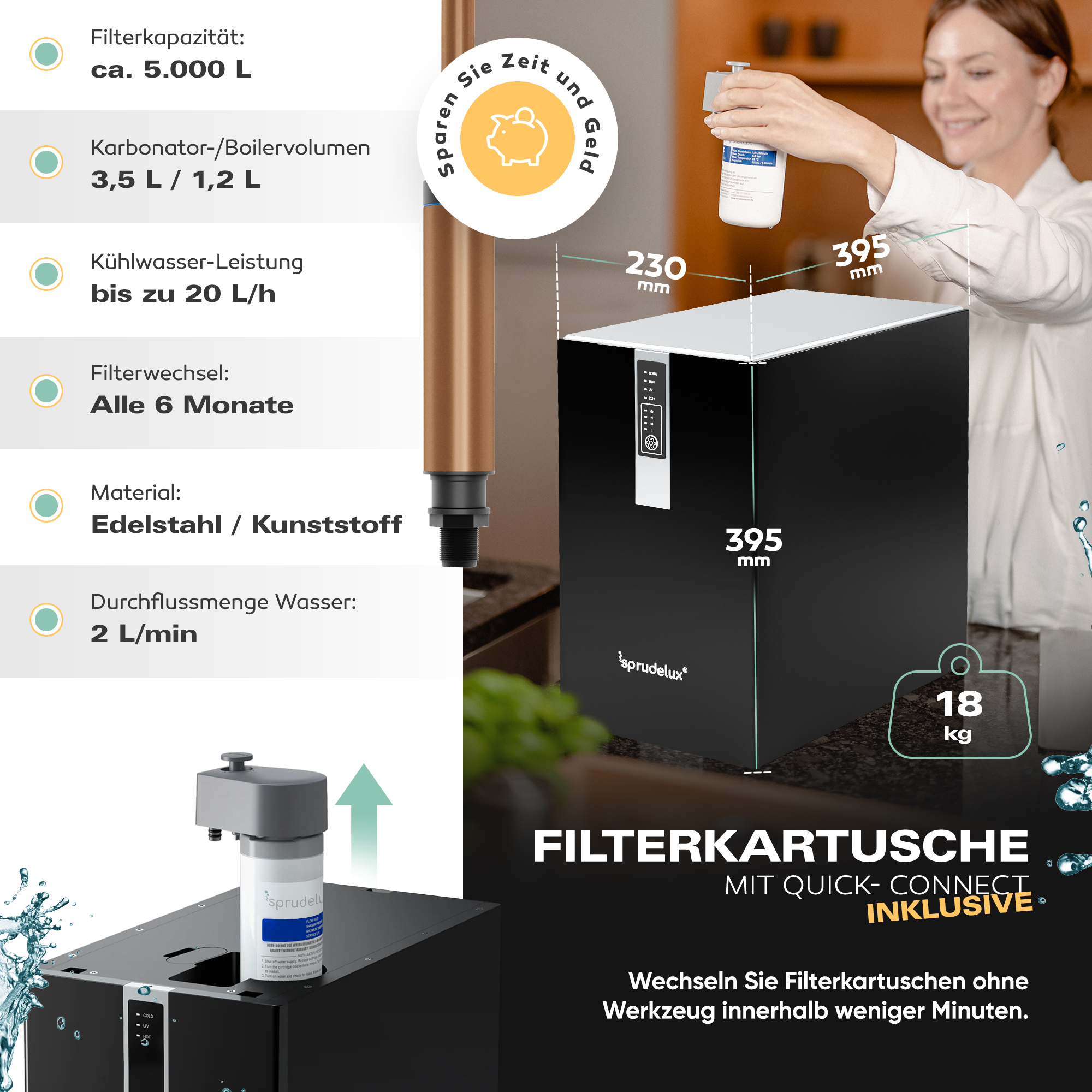 Untertisch-Tafelwasseranlage Diamond FLAME 100°C  - Photo 12