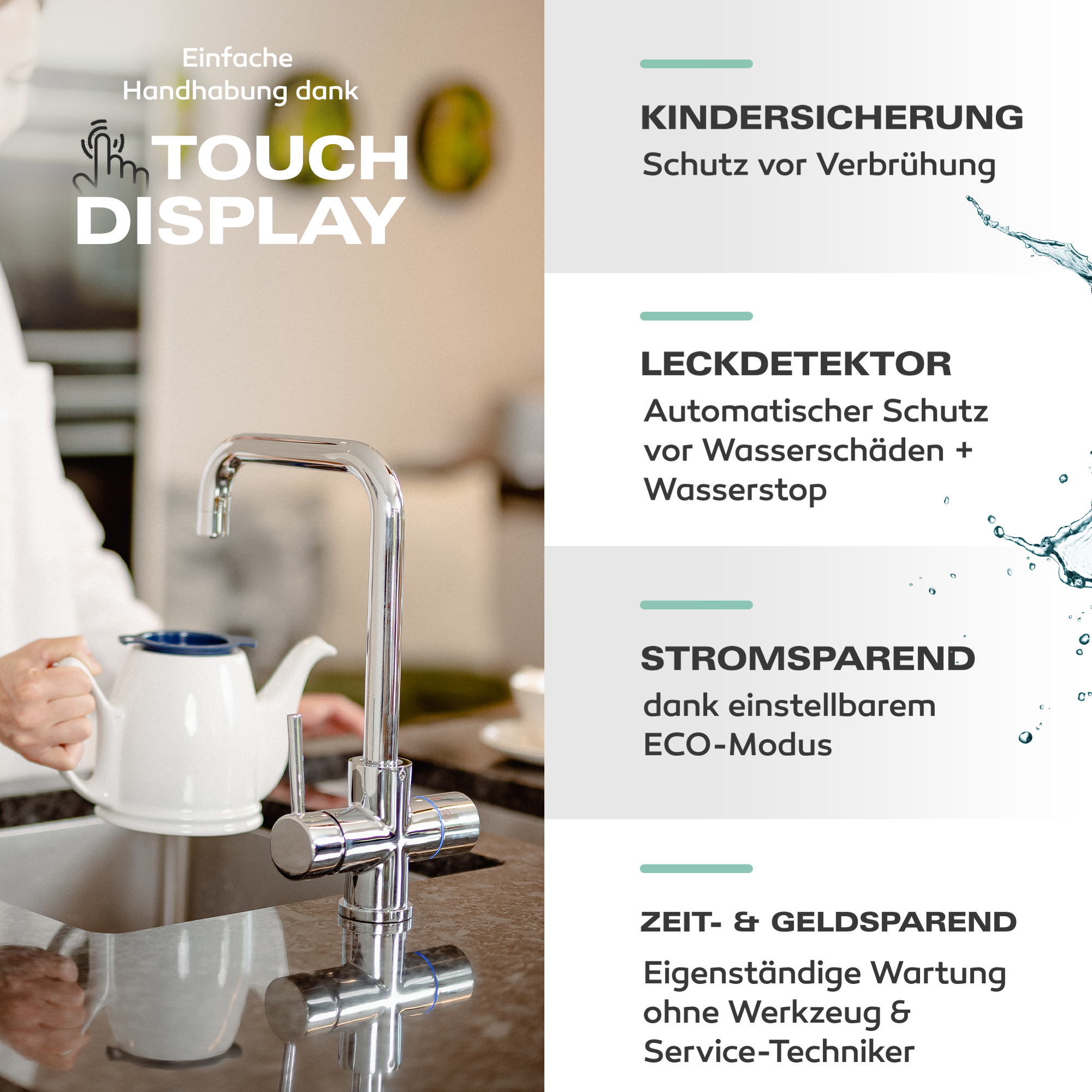 Untertisch-Tafelwasseranlage Diamond FLAME 100°C  - Photo 13
